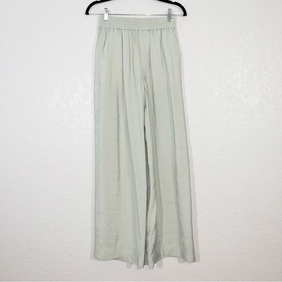 NWT Madewell Sage Mint Carley Softdrape Wide Leg Pants Size XXS - Picture 3 of 10